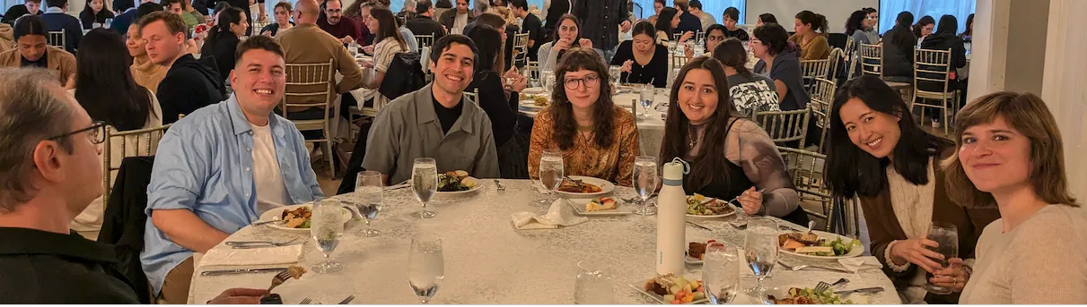 Retreat attendees at lunch
